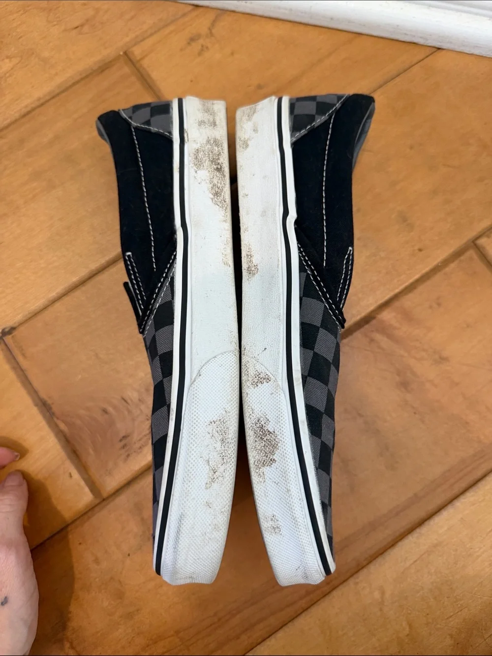 Vans Checkerboard Slip-On in Black and Gray